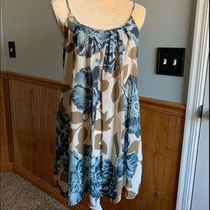 Anthropologie By Eloise women’s blue brown tunic S L99-22